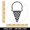 Yummy Ice Cream Cone Rubber Stamp for Stamping Crafting Planners